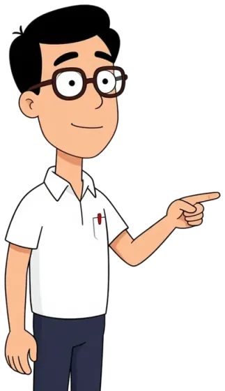 Thầy Minh đang chỉ tay